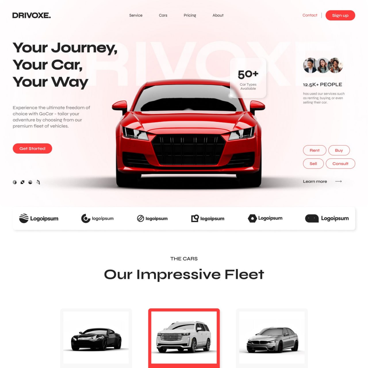 Car rental & fleet booking website